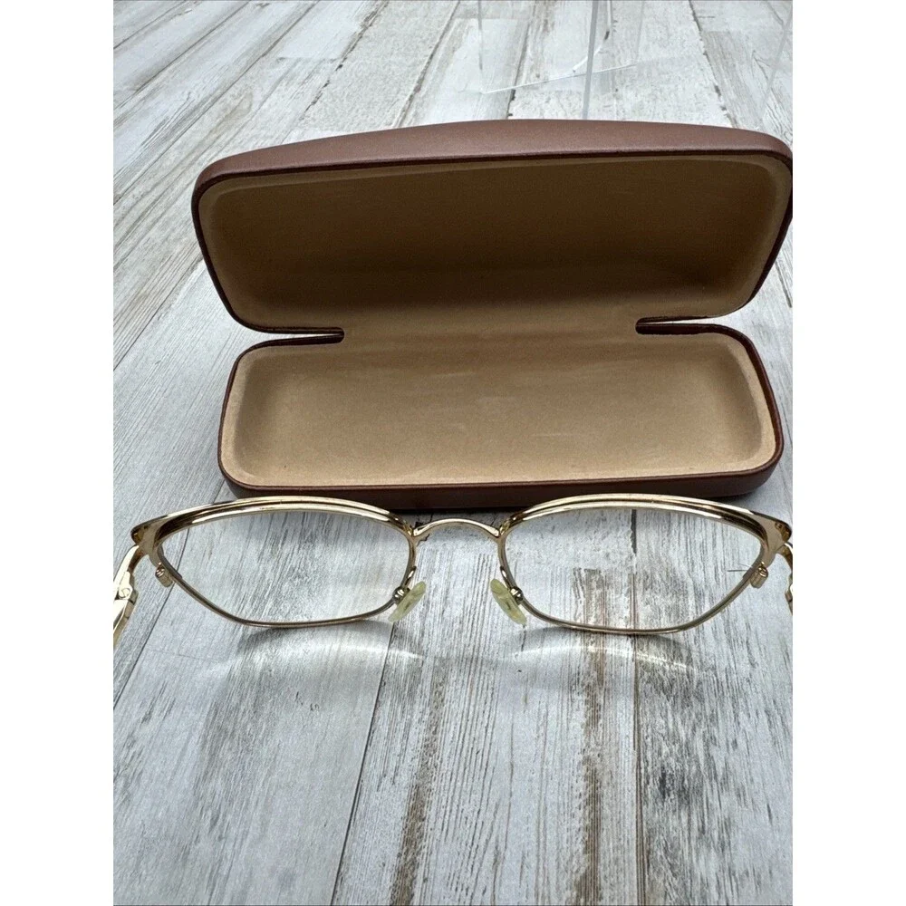 LONGCHAMP LO2108 602 WINE GOLD AUTHENTIC EYEGLASS FRAMES CAT EYE 51-18-140 CASE